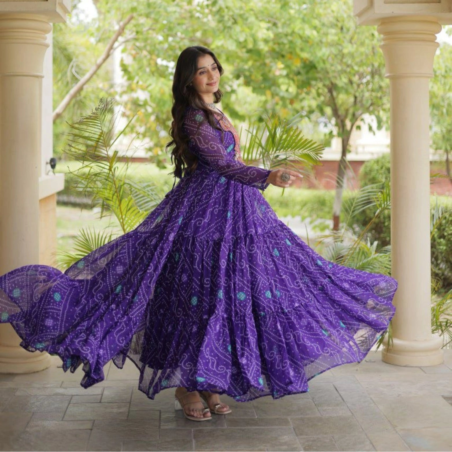 Meher Bandhani Anarkali Gown