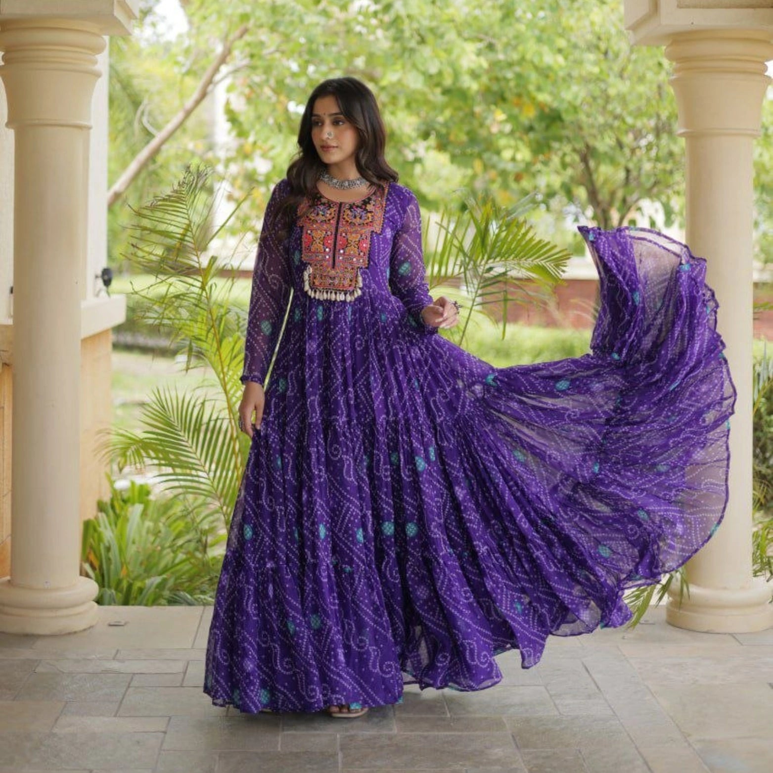 Meher Bandhani Anarkali Gown