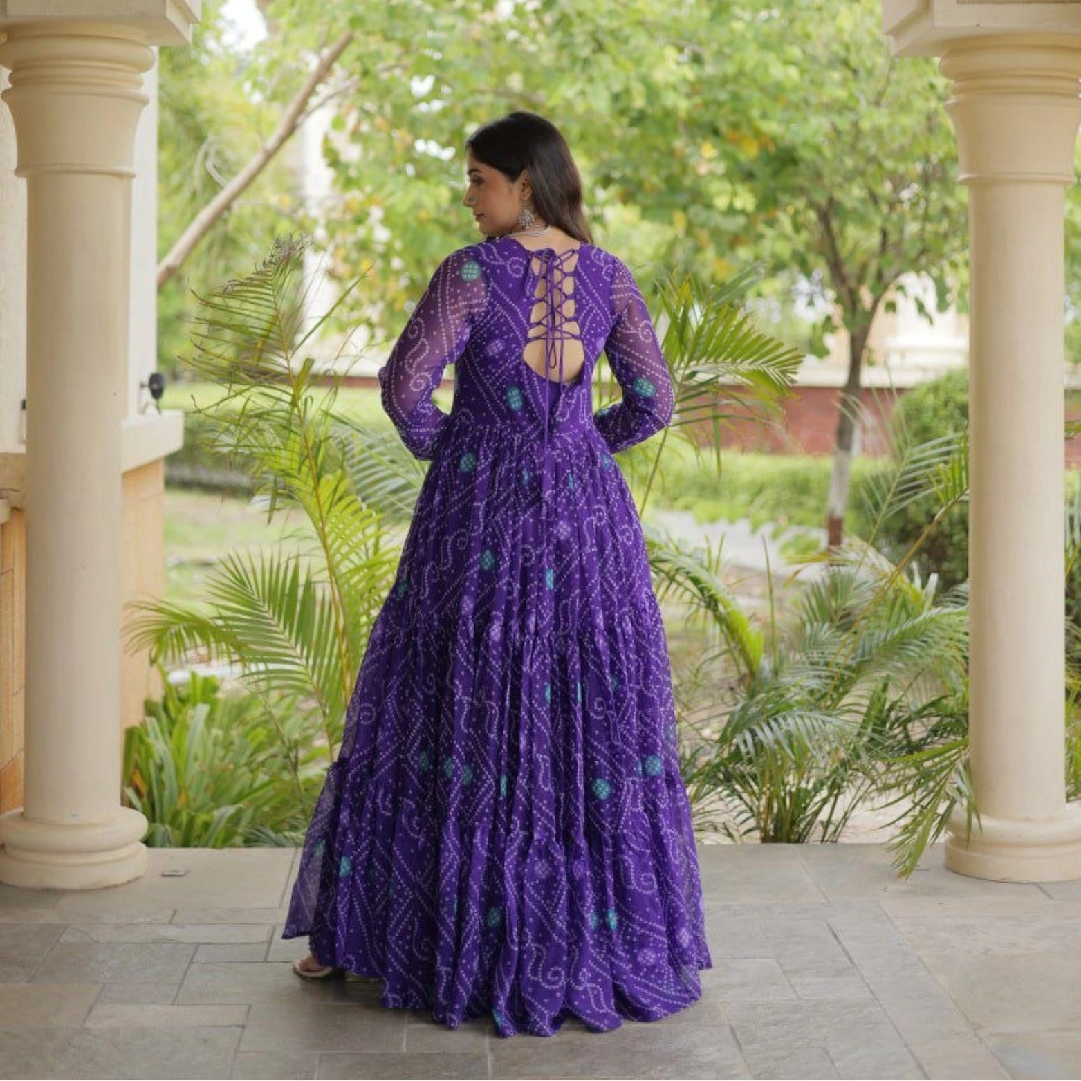 Meher Bandhani Anarkali Gown