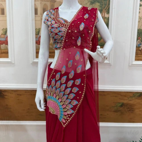 Ruby Royale Ready-to-Wear Saree