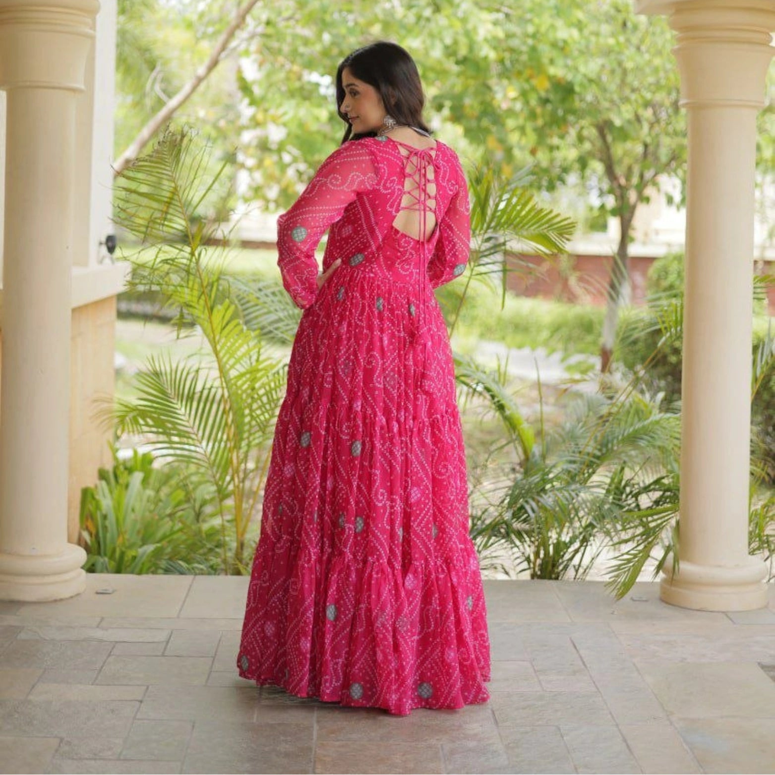 Meher Bandhani Anarkali Gown