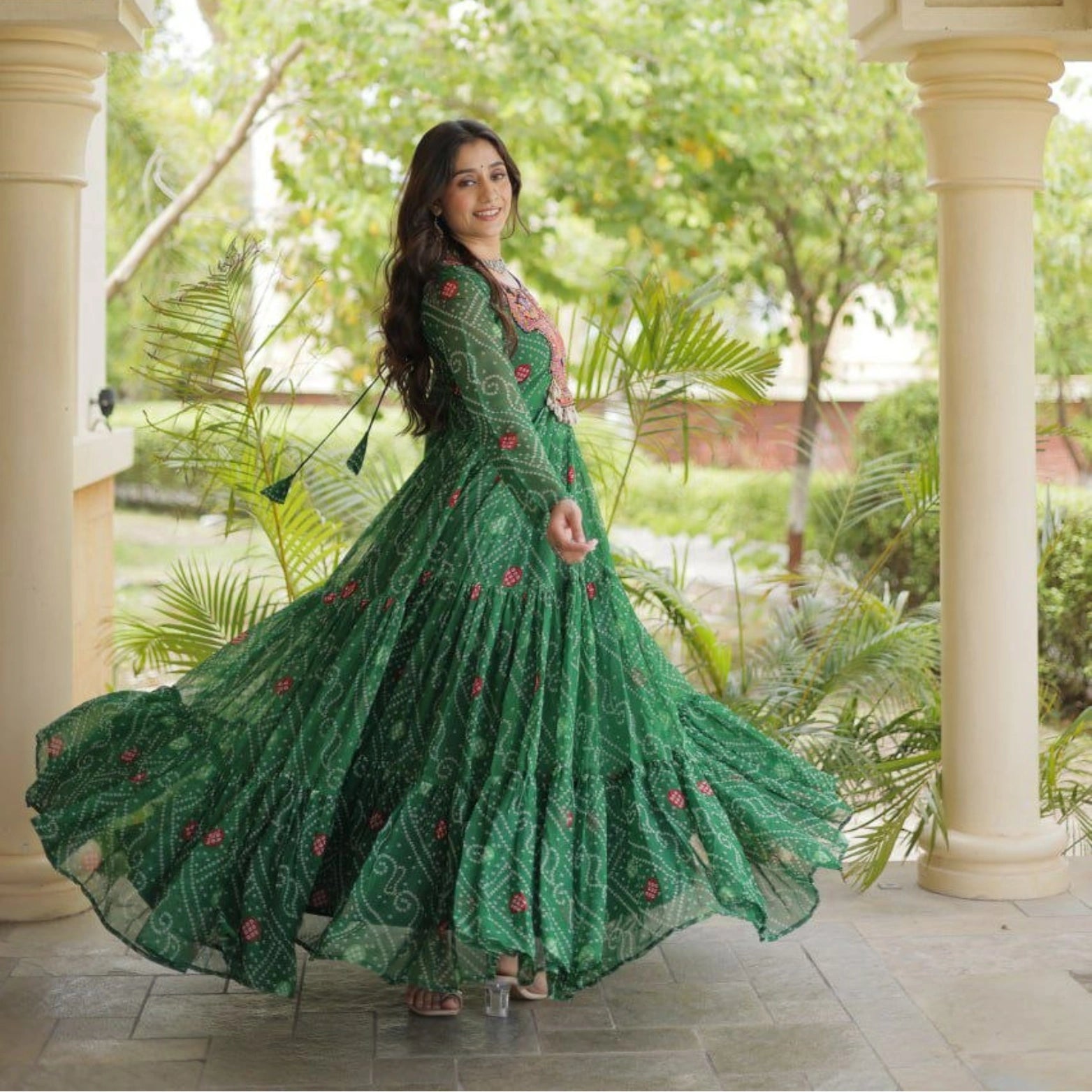 Meher Bandhani Anarkali Gown