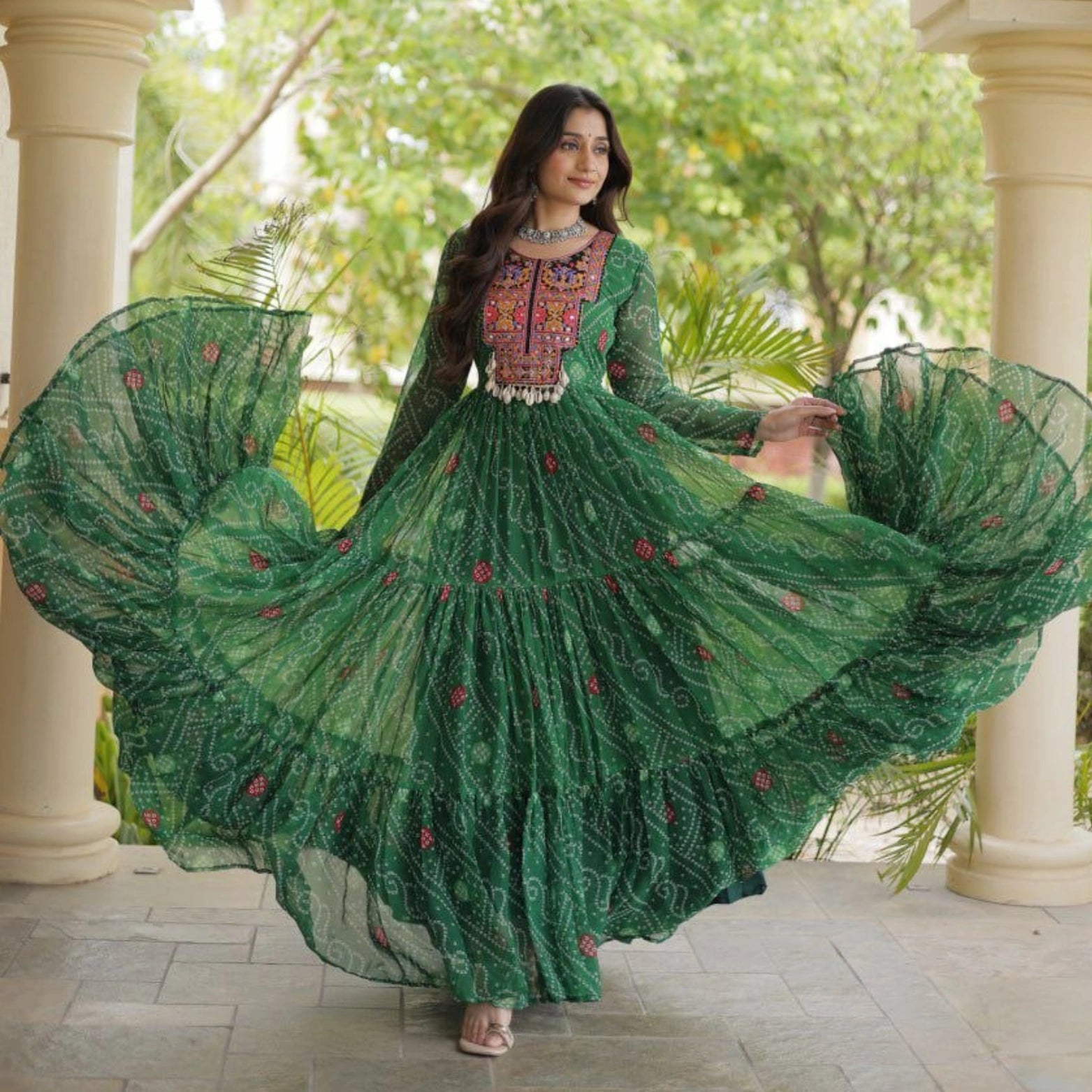 Meher Bandhani Anarkali Gown