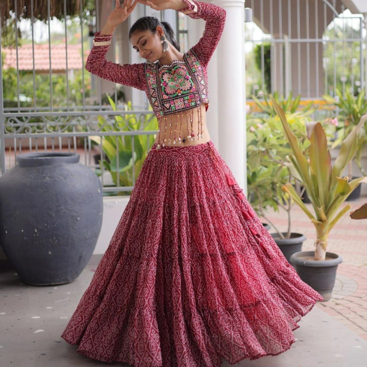 Meher Bandhani Kutchi Lehenga Set