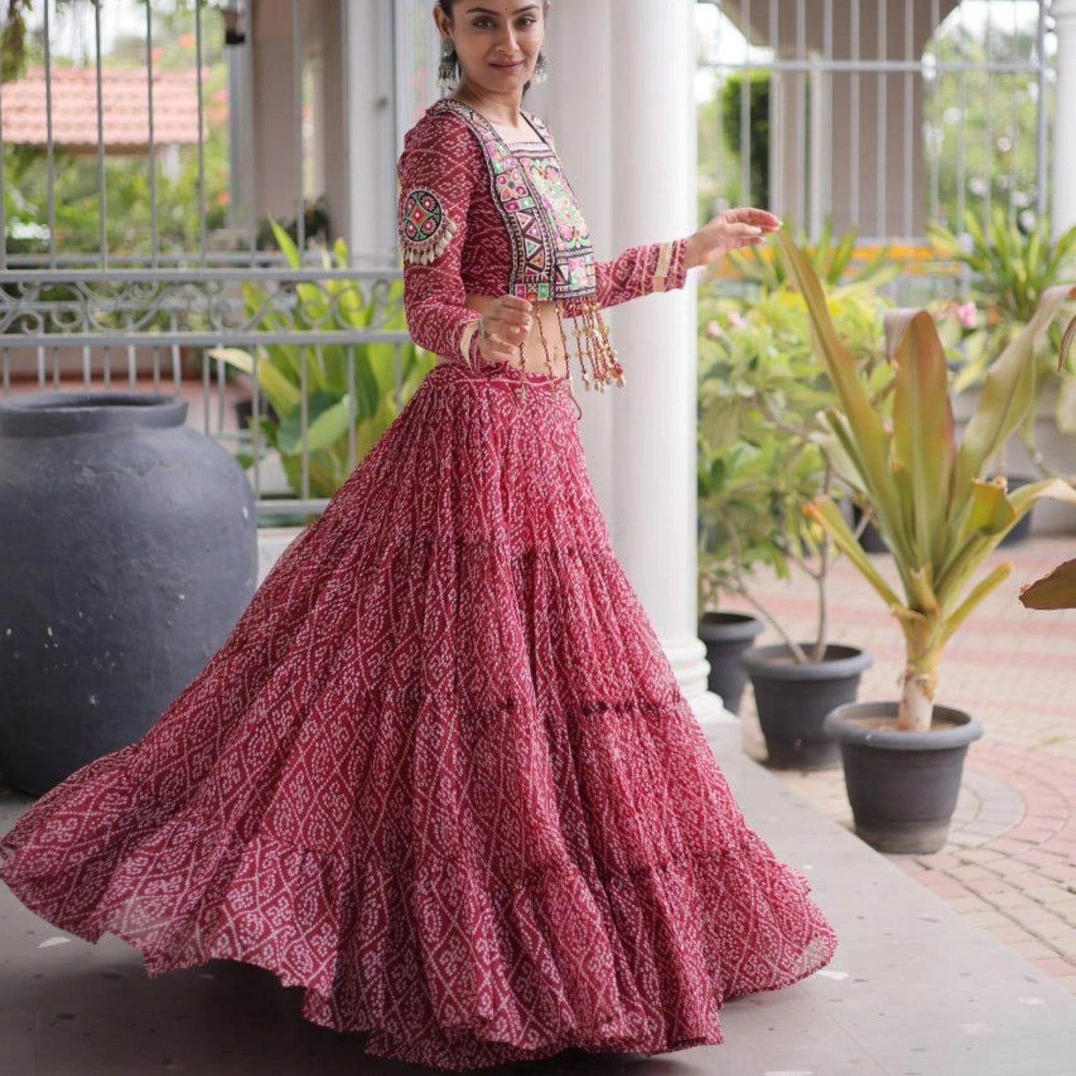 Meher Bandhani Kutchi Lehenga Set