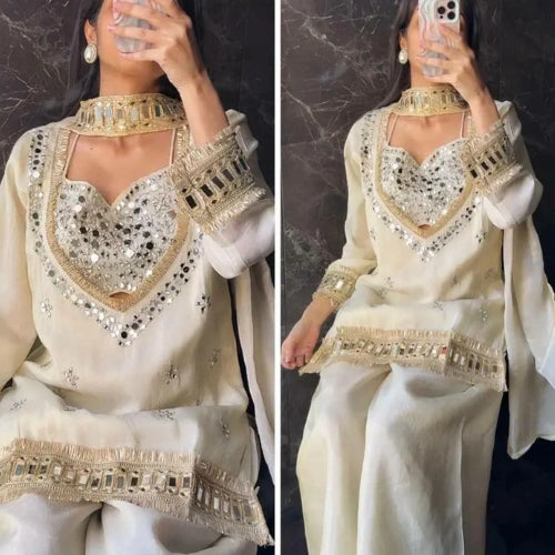 Noor Mirror Sharara Set