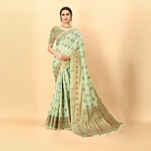 Meenakari Grace Muga Cotton Saree