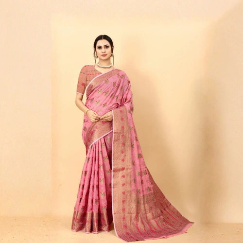 Meenakari Grace Muga Cotton Saree