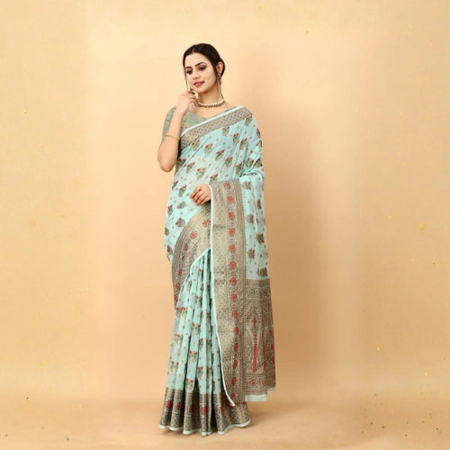 Meenakari Grace Muga Cotton Saree