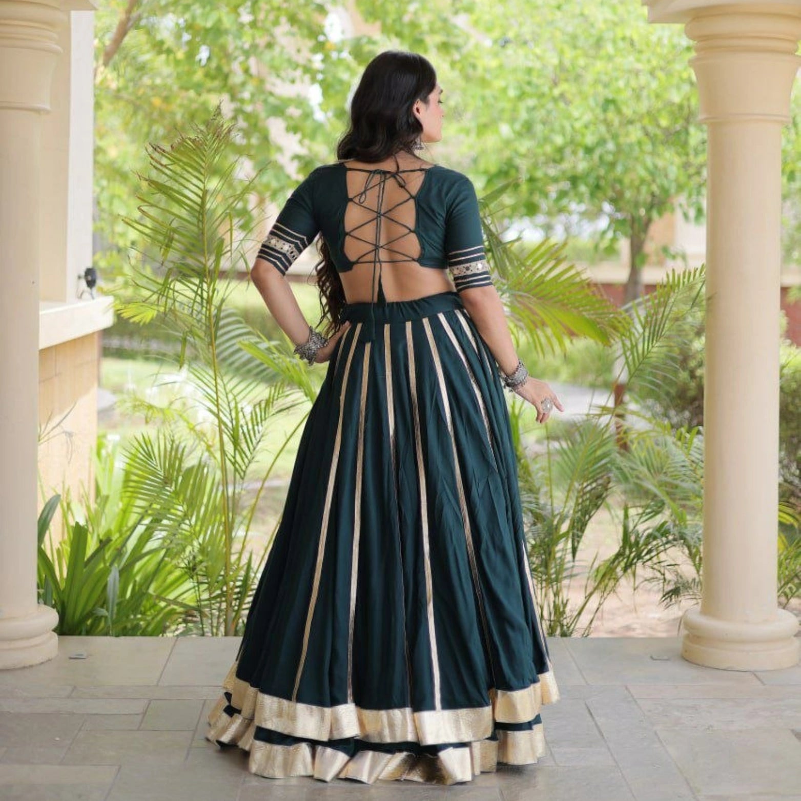 Noor Gota Patti Double-Ghera Lehenga Set