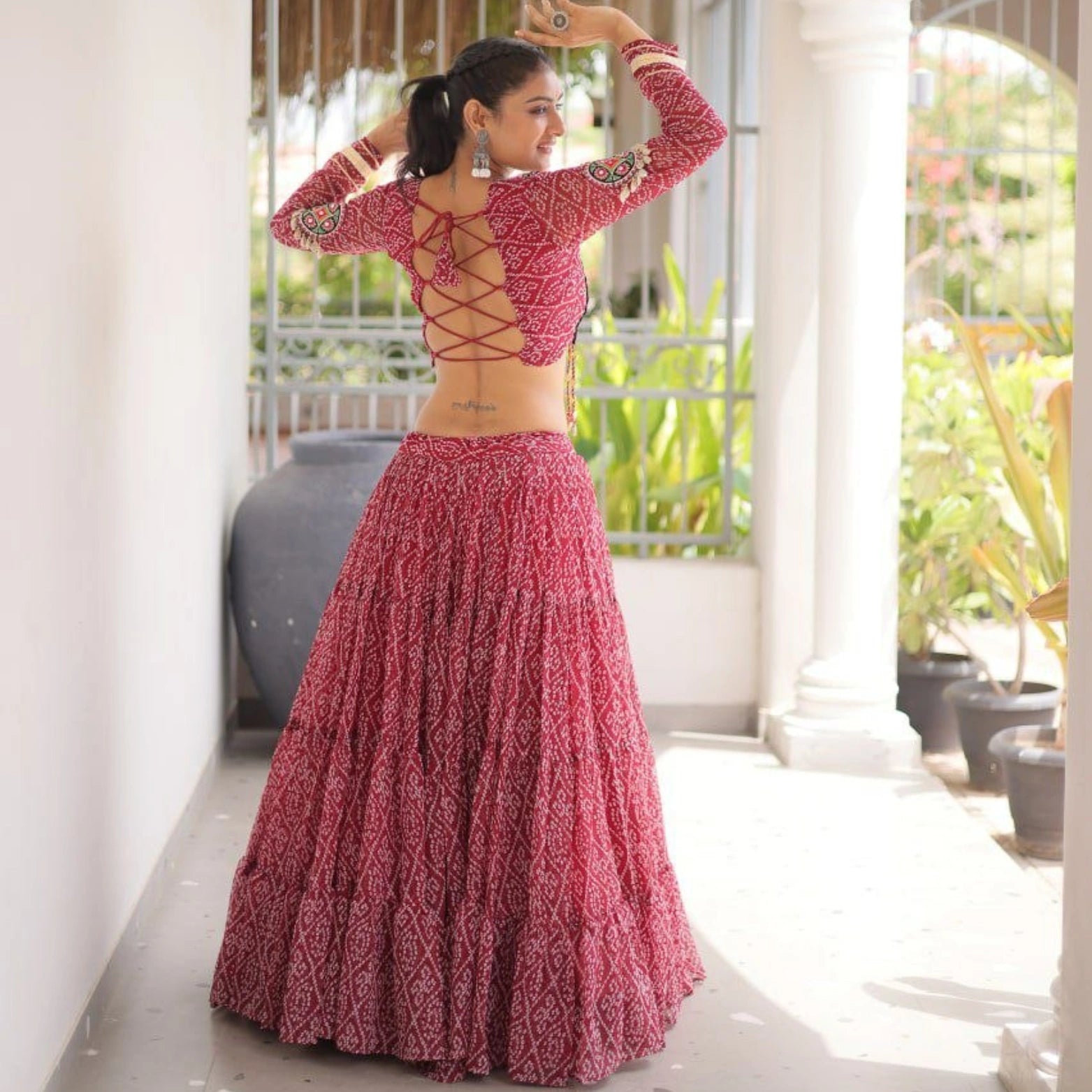 Meher Bandhani Kutchi Lehenga Set