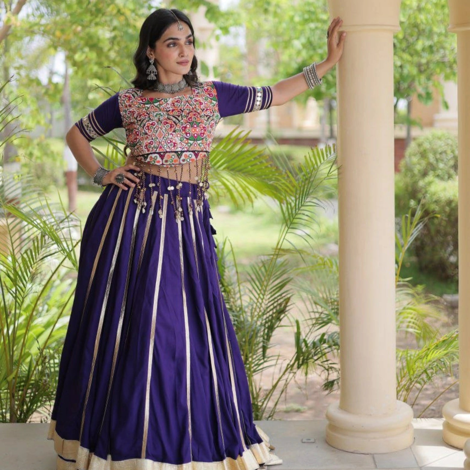 Noor Gota Patti Double-Ghera Lehenga Set