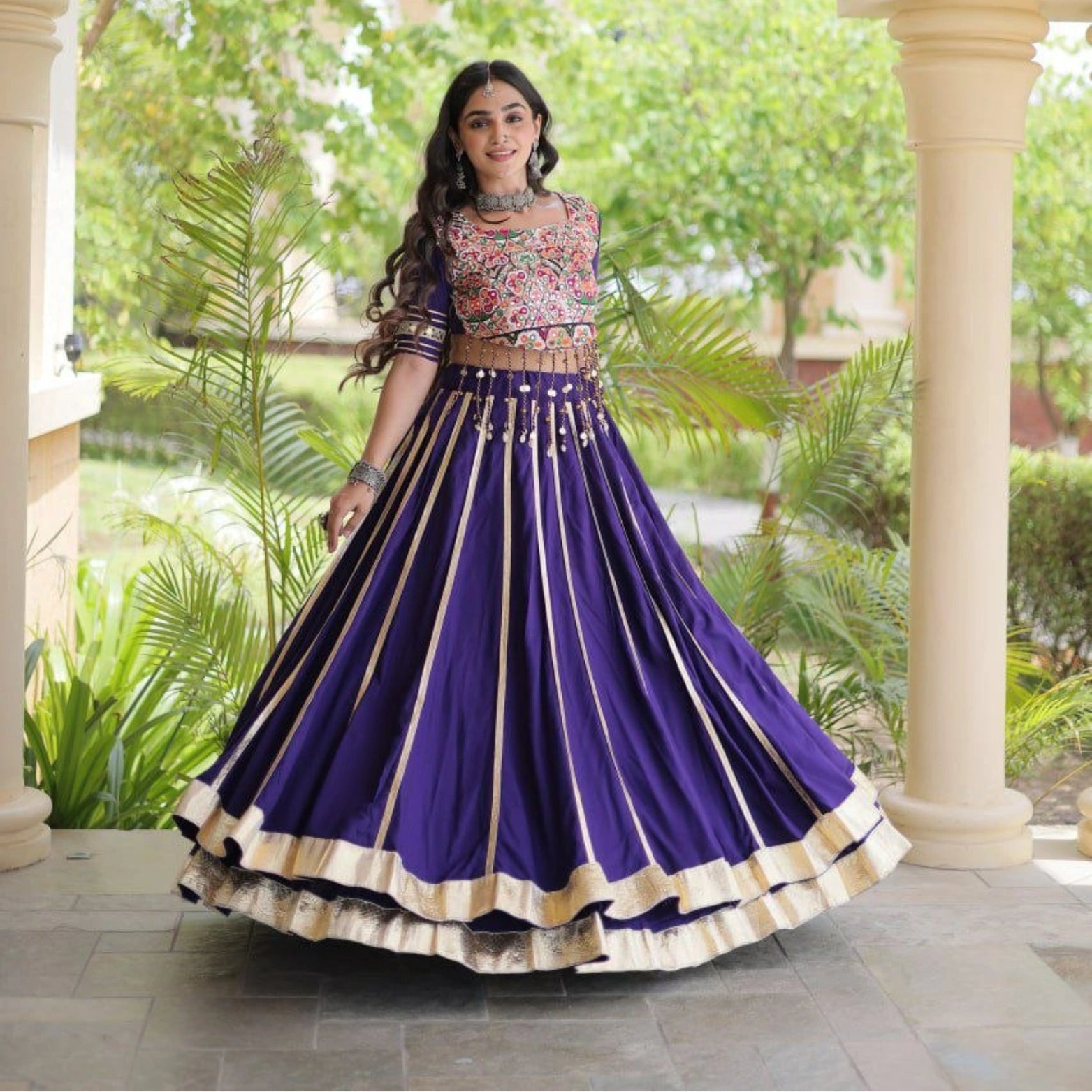 Noor Gota Patti Double-Ghera Lehenga Set