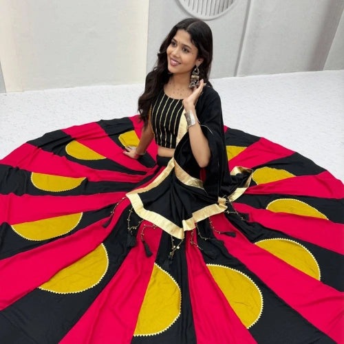 Aabha Gamthi Multicolour Kali Lehenga Set