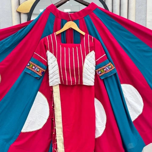 Aabha Gamthi Multicolour Kali Lehenga Set
