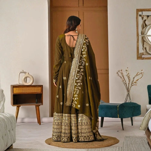 Vichitra Silk Anarkali
