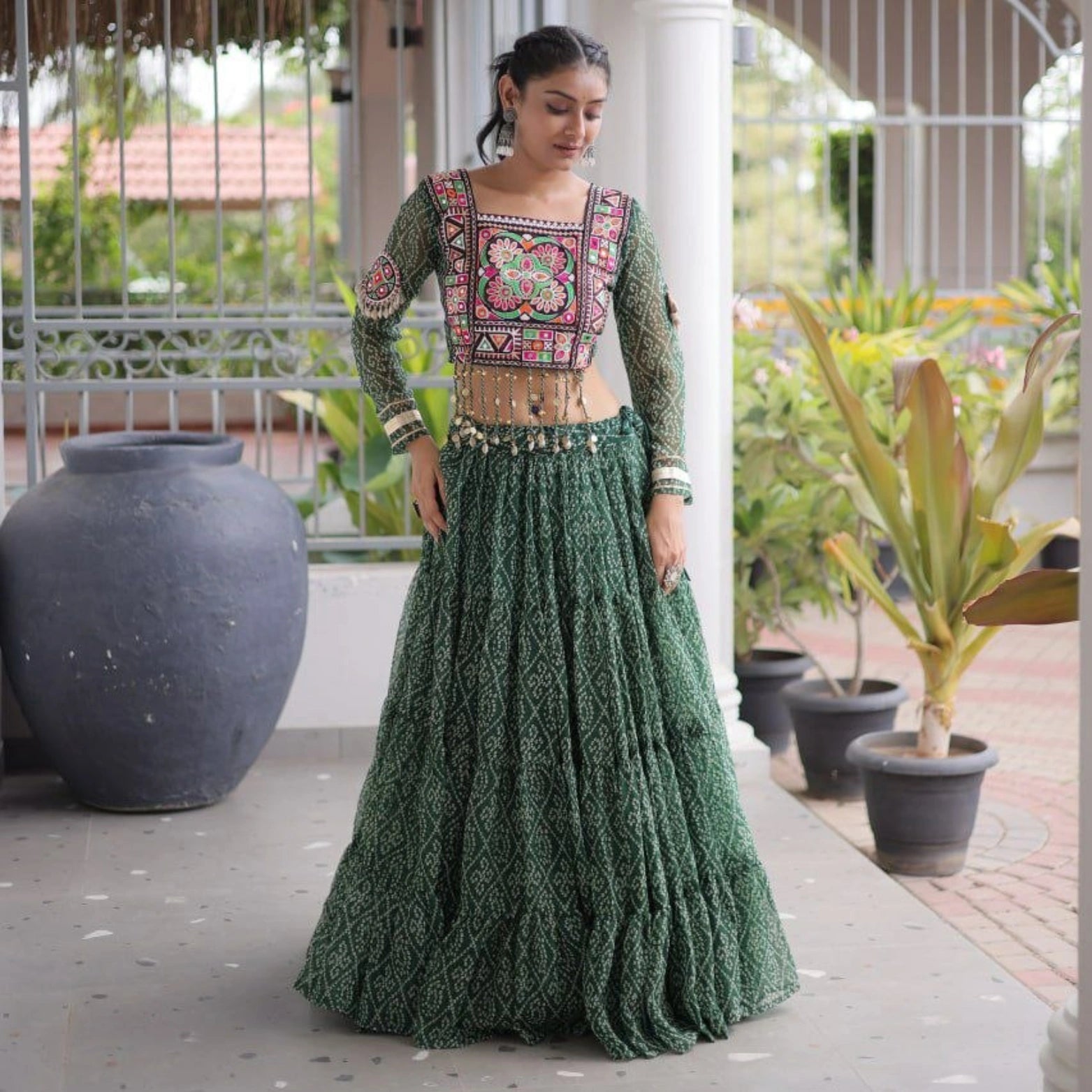 Meher Bandhani Kutchi Lehenga Set