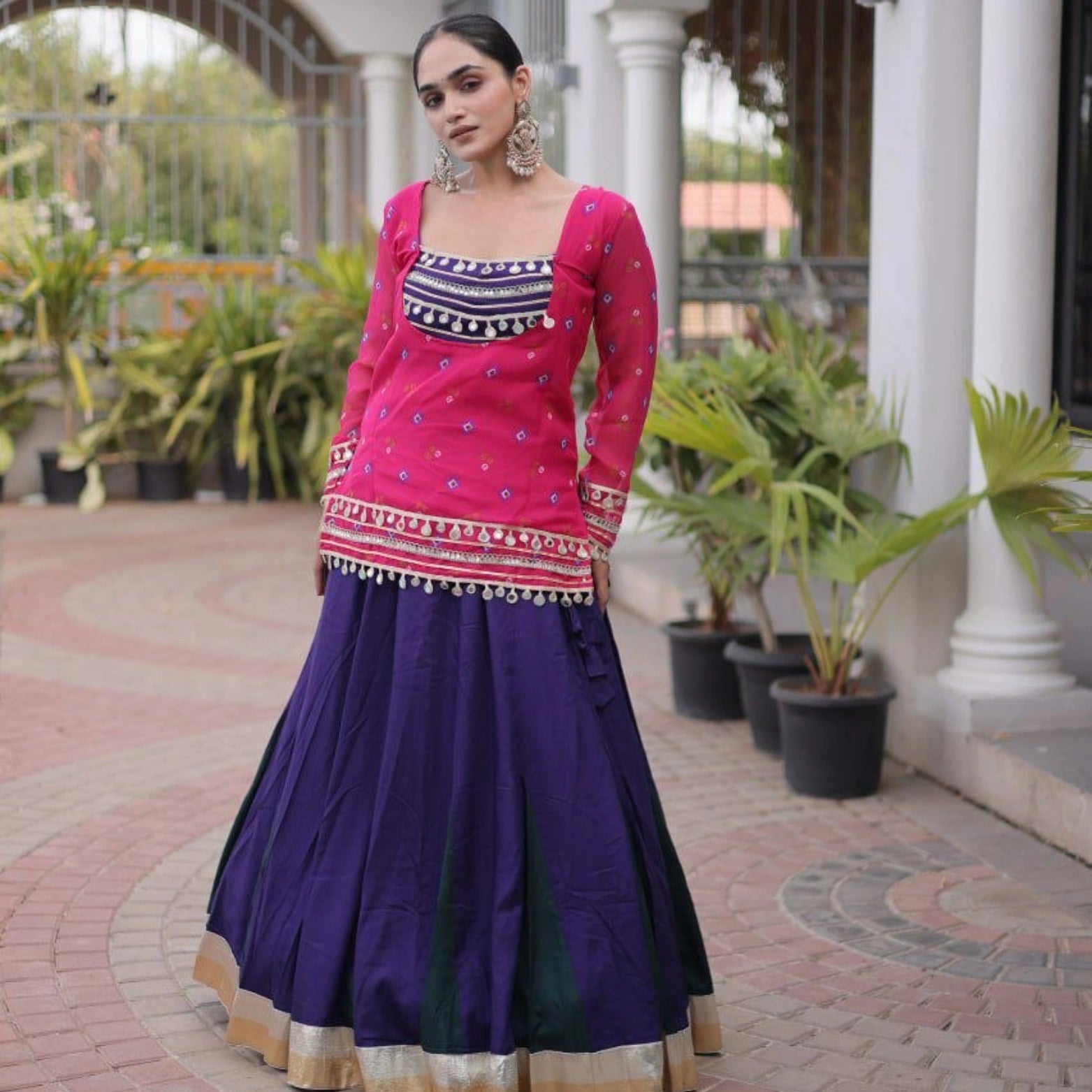 Riwaayat Kutchi Kali Lehenga Set