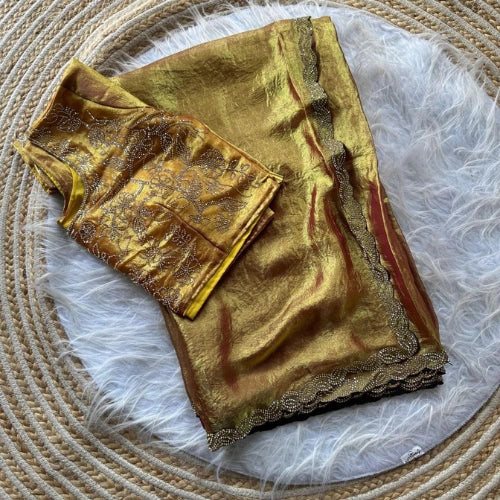 Zarina Jarkan Satin Silk Saree