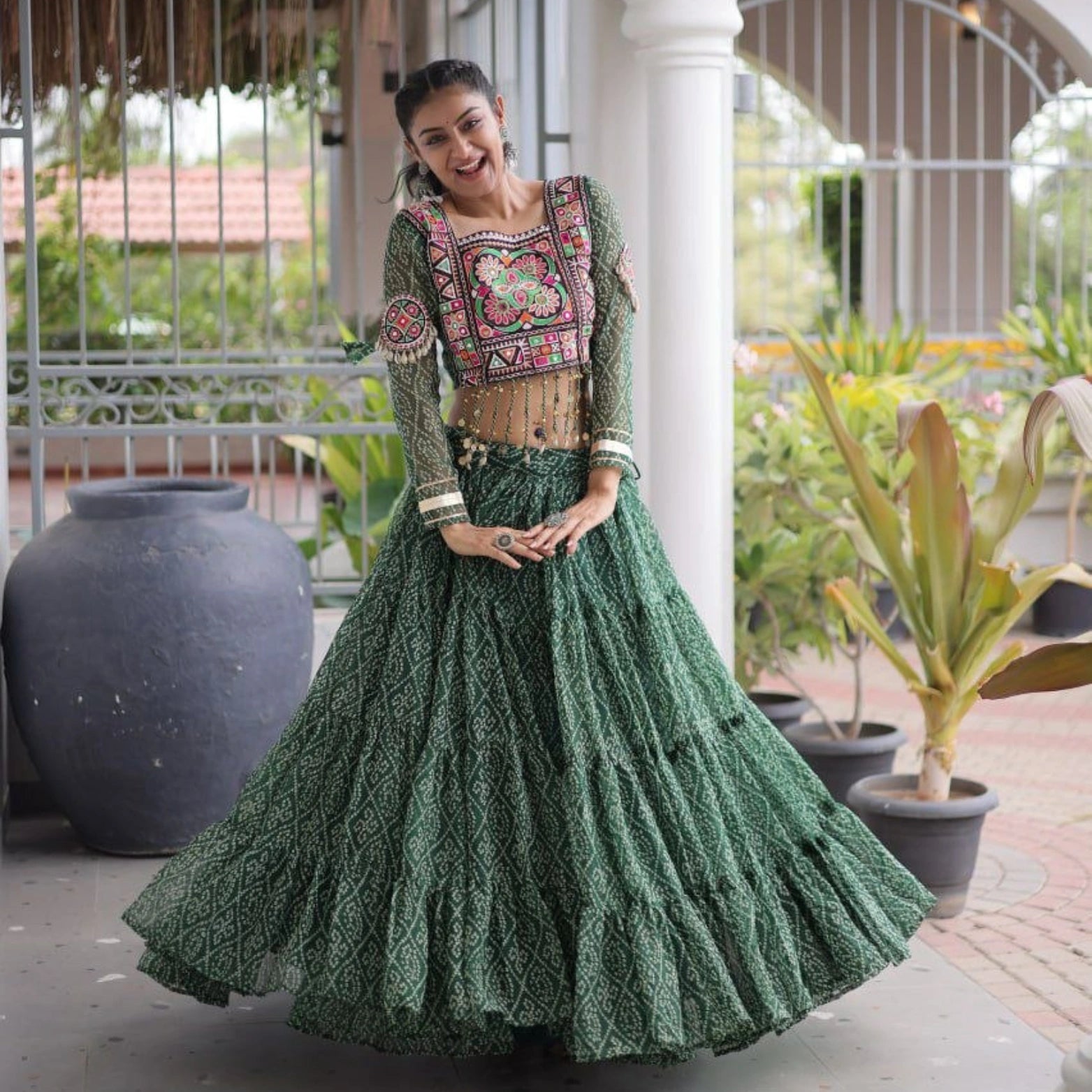 Meher Bandhani Kutchi Lehenga Set