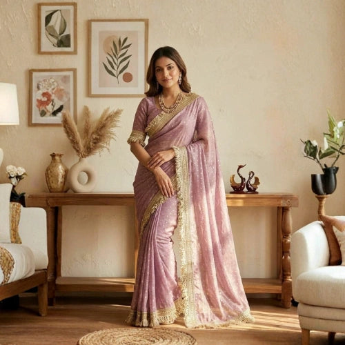 Maharani Royale Moss Satin Saree