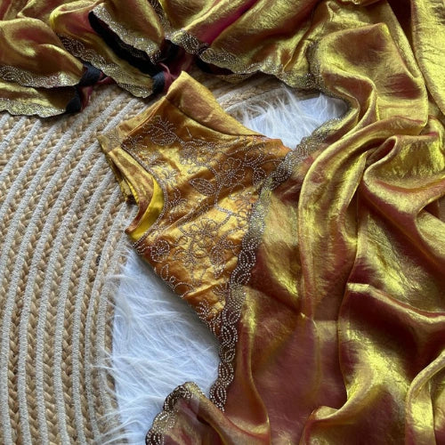Zarina Jarkan Satin Silk Saree