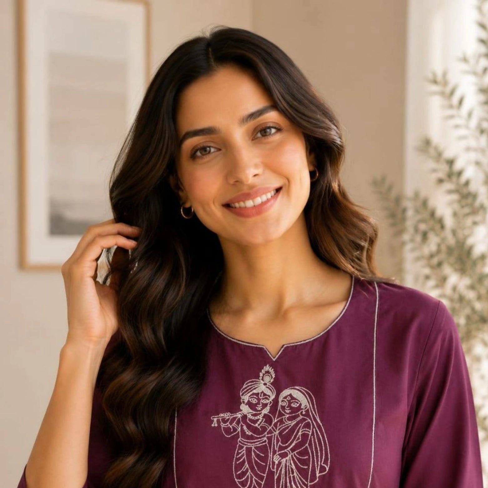 Premium Slub Cotton Kurti Palazzo Set