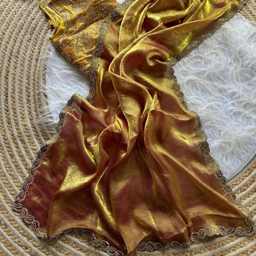 Zarina Jarkan Satin Silk Saree