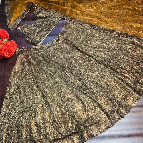 Mocha Starlight Lehenga Set