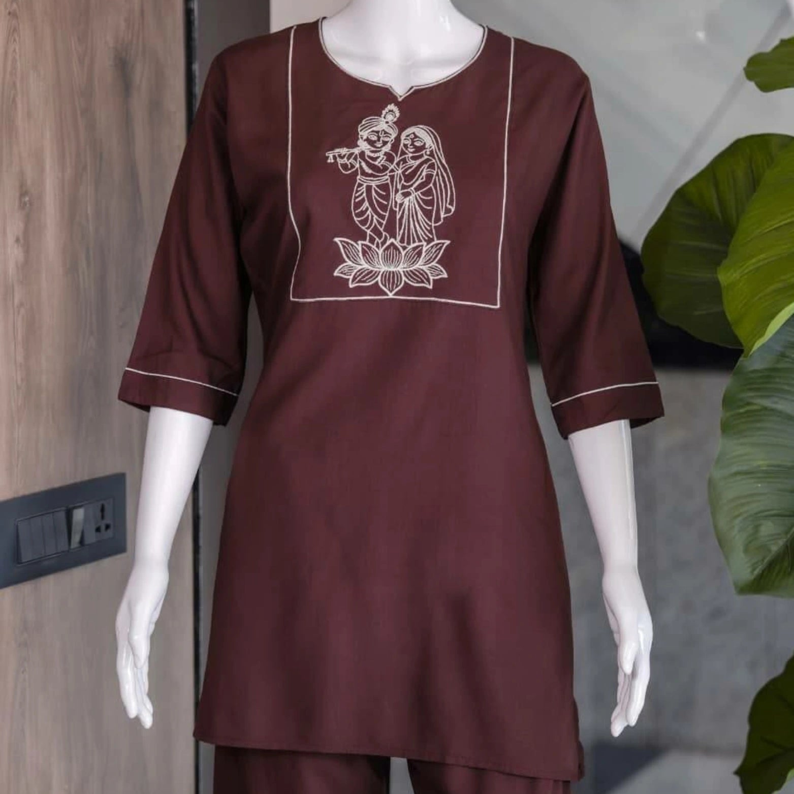 Premium Slub Cotton Kurti Palazzo Set