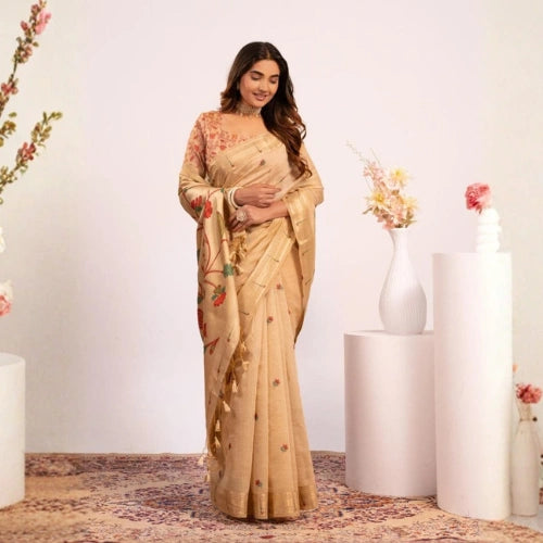 Mayura Paithani Muga Cotton Saree