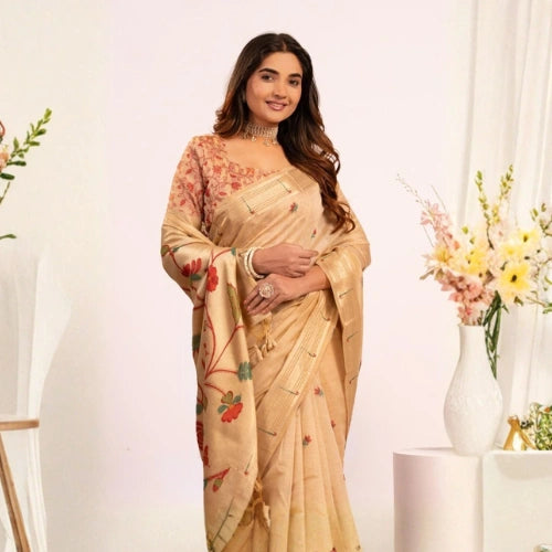 Mayura Paithani Muga Cotton Saree