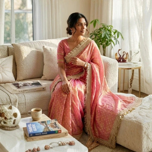 Maharani Royale Moss Satin Saree