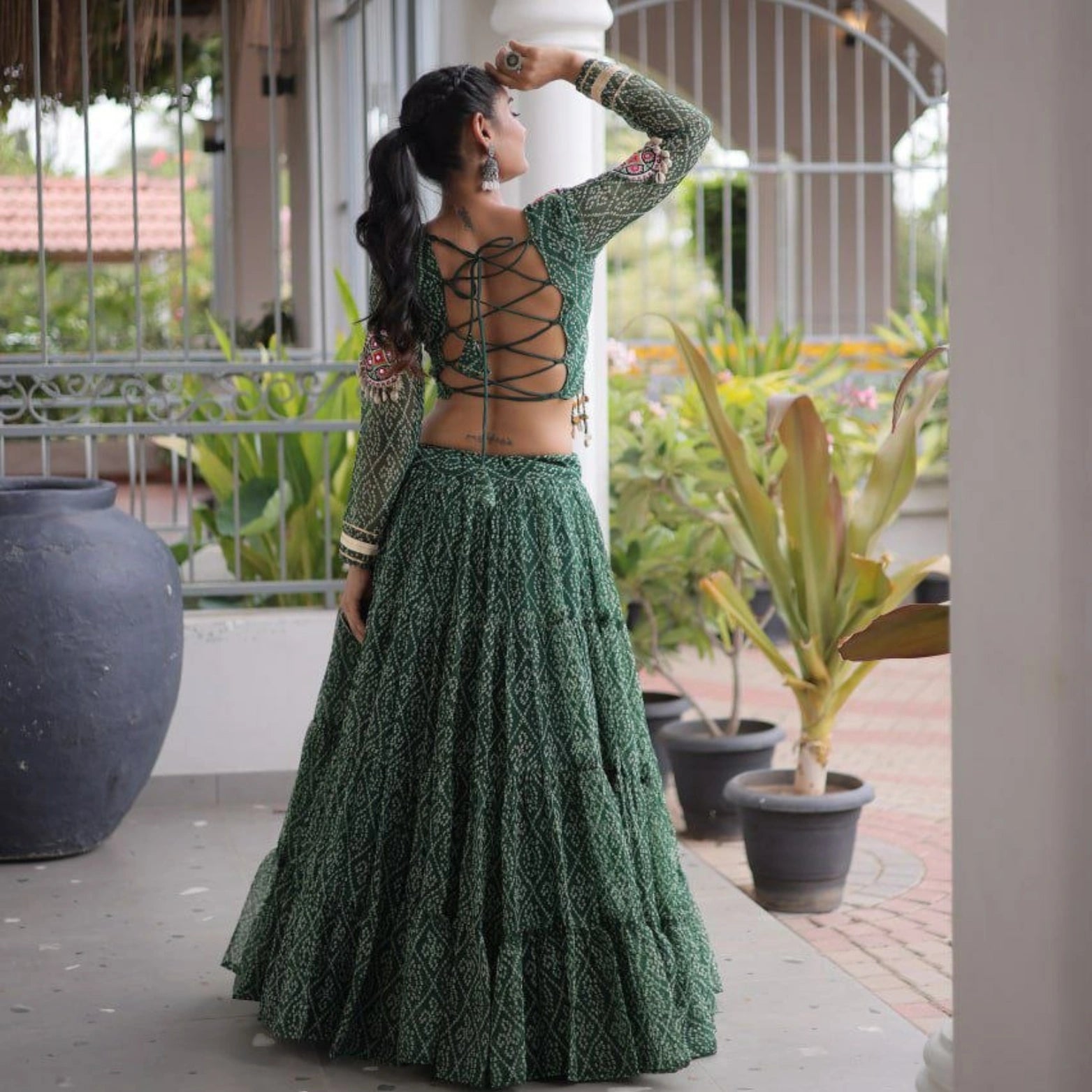 Meher Bandhani Kutchi Lehenga Set