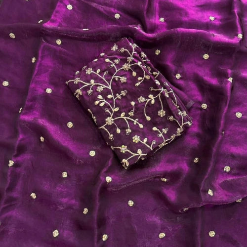 Sitara Sequined Satin Saree