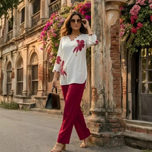 Pure Mul Cotton Digital Print Co-Ord Set