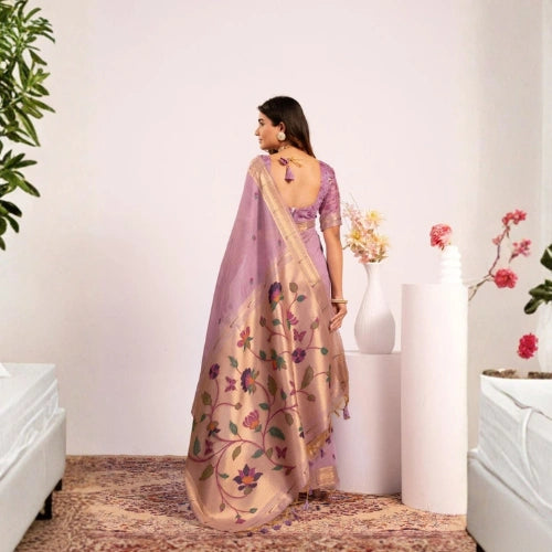 Mayura Paithani Muga Cotton Saree