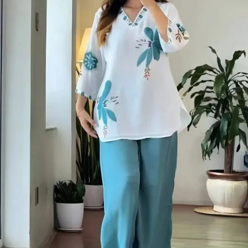 Pure Mul Cotton Digital Print Co-Ord Set