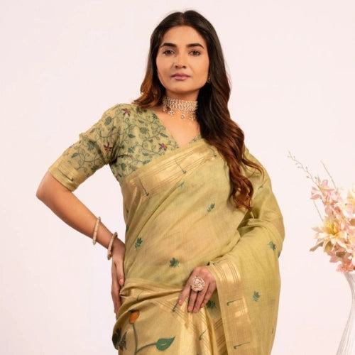 Mayura Paithani Muga Cotton Saree