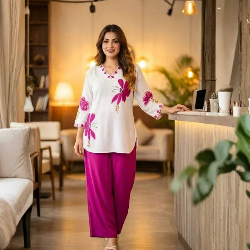 Pure Mul Cotton Digital Print Co-Ord Set