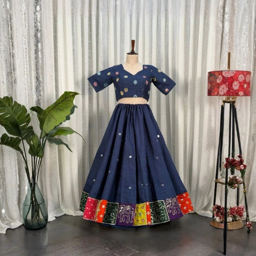 Neelam Aari Mirror Embroidered Lehenga Set