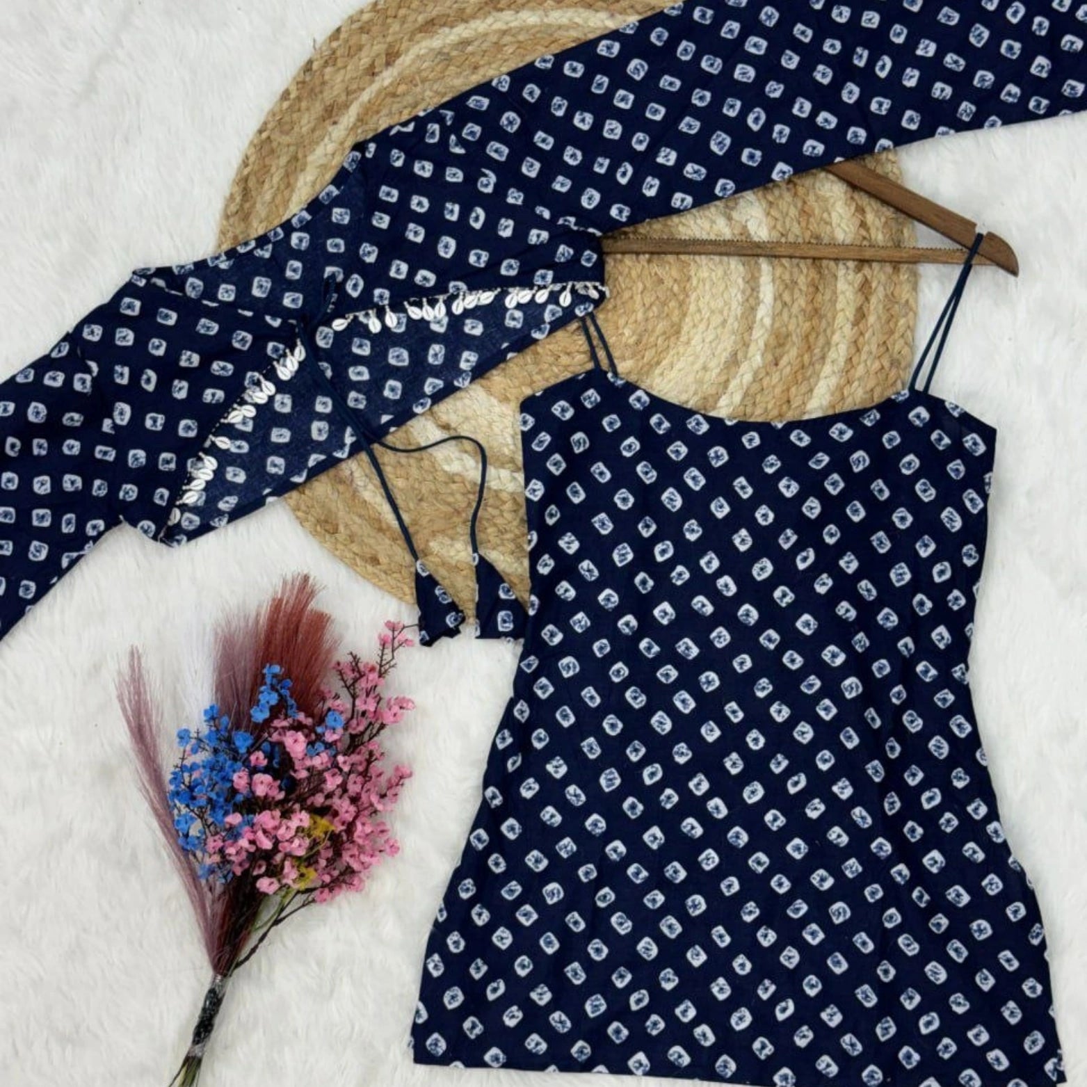 Pure Cotton Bandhej Print Co-ord Set with Farsi Pants