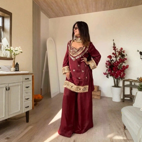 Noor Mirror Sharara Set