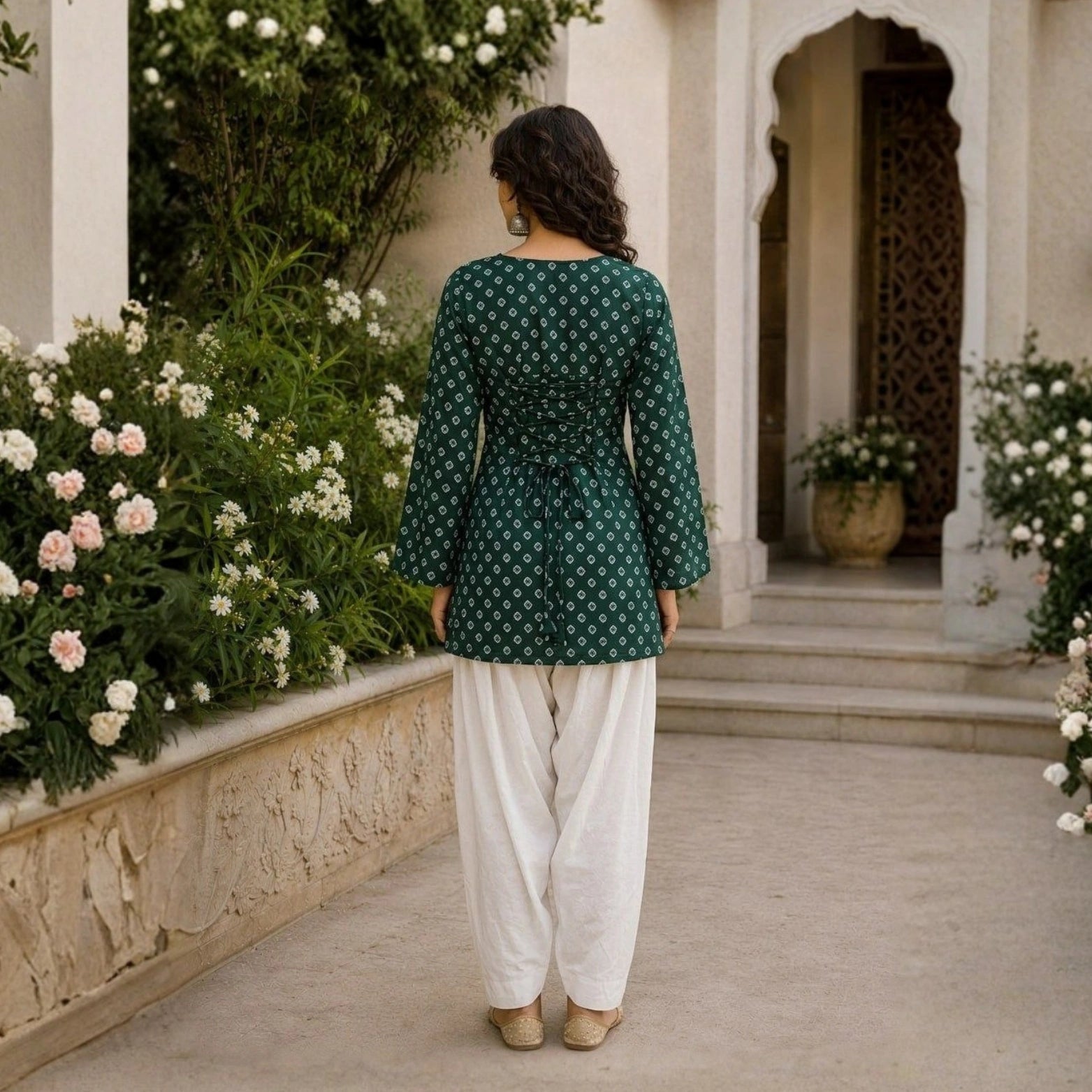 Pure Cotton Bandhej Print Co-ord Set with Farsi Pants
