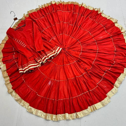 Gulnaar Gota Patti Frill Lehenga Set