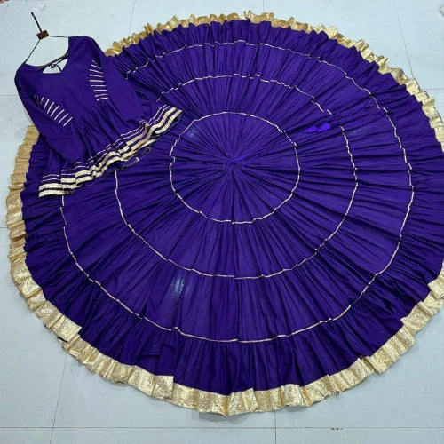 Gulnaar Gota Patti Frill Lehenga Set