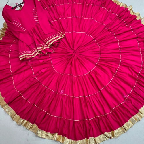 Gulnaar Gota Patti Frill Lehenga Set