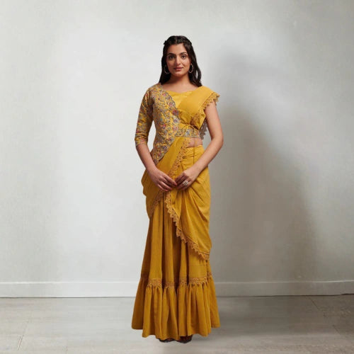 Ready To Wear Diamond Georgette Saree