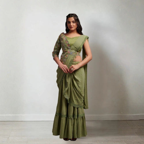 Ready To Wear Diamond Georgette Saree