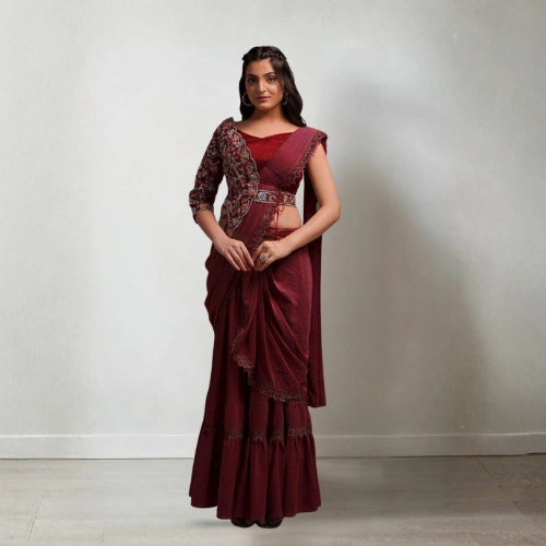 Ready To Wear Diamond Georgette Saree